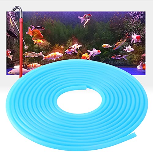 NIZUUONE 5m Silikonaquarium -Sauerstoffschlauchrohr für Fischtank, Cuttable Sauerstoffrohr mit Mehreren Farben für eine Lebendige Fischtankdekoration (Blue) von NIZUUONE
