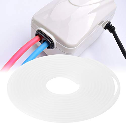 NIZUUONE 5m Silikonaquarium -Sauerstoffschlauchrohr für Fischtank, Cuttable Sauerstoffrohr mit Mehreren Farben für eine Lebendige Fischtankdekoration (Transparent) von NIZUUONE