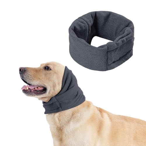 Hunde-Ohrenschützer, bequem, Hals- und Ohrenwärmer, Haube, Lärmschutz, beruhigende Kapuze, beruhigend, Haustier-Ohrenschützer für Angstlinderung und Beruhigung, Größe S von NIhtian