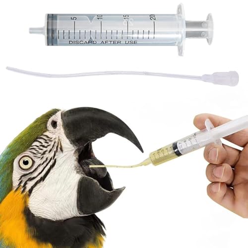 10ml Spritzen mit 10 Stück Schlauch, Jungvögel Füttern Spritze, Baby Vogel Papagei Hand Feeder, Handfütterungswerkzeug für Baby Vögel und Papageien, Milch, Wasser, Medikamente, Einfach zu Reinigen 10ml Spritzen mit 10 Stück Schlauch, Jungvögel Füttern Spritze, Baby Vogel Papagei Hand Feeder, Handfütterungswerkzeug für Baby Vögel und Papageien, Milch, Wasser, Medikamente, Einfach zu Reinigen von NJCXOLA