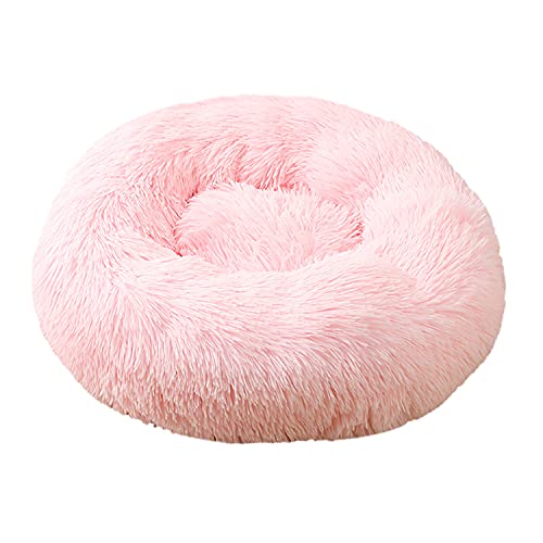 NLCYYQ Donut Pet Bed Donut Hundebett Großes Donut Haustierbett Für Katzen Haustierhöhlenbett Hund Rundes Bett Mittleres Warmes Höhlennest Schlafbett (80cm,Hell-Pink) von NLCYYQ