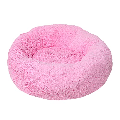 NLCYYQ Donut Pet Bed Donut Hundebett Großes Donut Haustierbett Für Katzen Haustierhöhlenbett Hund Rundes Bett Mittleres Warmes Höhlennest Schlafbett (80cm,Rosa) von NLCYYQ