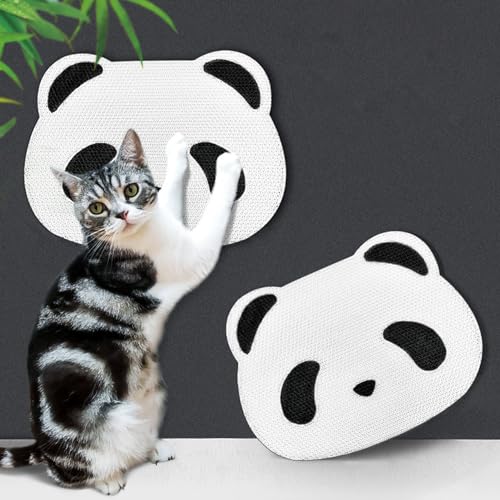 Panda Runde Katzenkratzer 1 Stück, Süßer Vertikaler Panda-Katzenkratzer Zur Wandmontage, Katzenkratzbaum, Wandmontiertes Katzenkratzbrett in Panda-Form von NLDGR