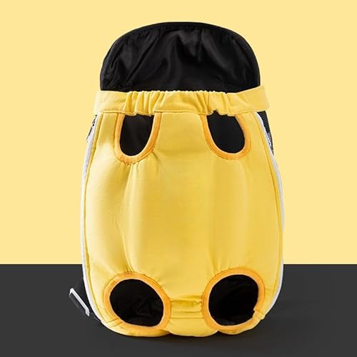 NLINIOZWN Haustier-Brusttasche, Katzen- und Hunderucksack, ausgehende Tragetasche, kleine und mittelgroße Hunde, Reit-Brusttasche (gelber Panda, Größe XX-Large) von NLINIOZWN
