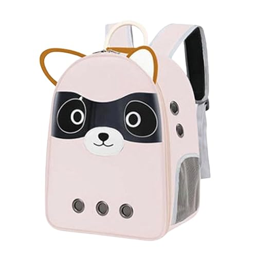 NLINIOZWN Katzentasche, tragbar, transparent, Weltraumkapsel, doppelte Schulter, Katzenrucksack, Katzen-Schultasche, große Kapazität, Hundetasche, Haustierbedarf, Beige (40 x 30 x 23 cm) von NLINIOZWN