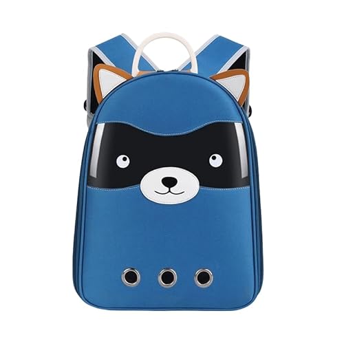 NLINIOZWN Katzentasche, tragbar, transparent, Weltraumkapsel, doppelte Schulter, Katzenrucksack, Katzen-Schultasche, große Kapazität, Hundetasche, Haustierbedarf (Blau (40 x 30 x 23 cm) von NLINIOZWN