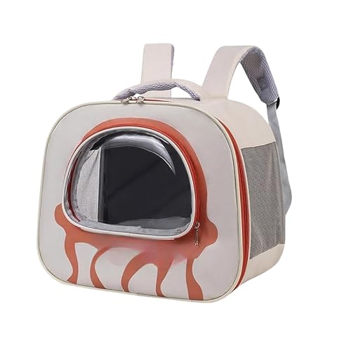 NLINIOZWN Katzentasche, tragbar, transparent, Weltraumkapsel, doppelte Schulter, Katzenrucksack, Katzen-Schultasche, große Kapazität, Hundetasche, Haustierbedarf (Rot (30 x 35 x 23 cm) von NLINIOZWN
