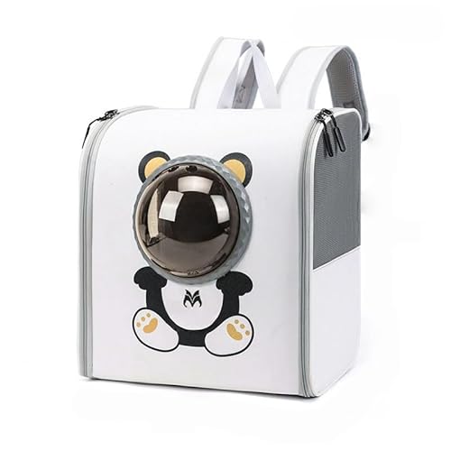 NLINIOZWN Katzentasche, tragbar, transparent, Weltraumkapsel, doppelte Schulter, Katzenrucksack, Katzen-Schultasche, große Kapazität, Hundetasche, Haustierbedarf (Schwarz / Gelb (37 x 33 x 23 cm) von NLINIOZWN