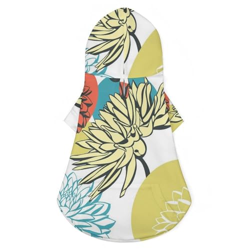 Abstrakte Dahlienblumen, süßes Katzenkostüm, Hunde-Kapuzenpullover, Haustier-Outfit für kleine mittelgroße Hunde und Katzen, 2XL Abstrakte Dahlienblumen, süßes Katzenkostüm, Hunde-Kapuzenpullover, Haustier-Outfit für kleine mittelgroße Hunde und Katzen, 2XL von NLWQEKV