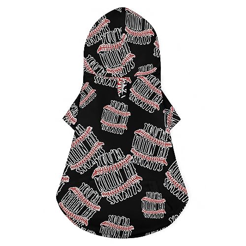 Baseball You're Killing Me Smalls Hunde-Kapuzenpullover, luxuriöse Hundekleidung, Winter-Hundejacke, Haustierkleidung, Kapuzenpullover, französische Bulldogge, Teddy, Mops, Welpenkleidung, M Baseball You're Killing Me Smalls Hunde-Kapuzenpullover, luxuriöse Hundekleidung, Winter-Hundejacke, Haustierkleidung, Kapuzenpullover, französische Bulldogge, Teddy, Mops, Welpenkleidung, M von NLWQEKV