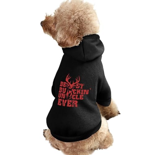 Bester Bukin'Uncle Ever Warmer Hunde-Kapuzenpullover, süßes Hundekostüm-Sweatshirt, gemütliche Haustierkleidung, XS von NLWQEKV