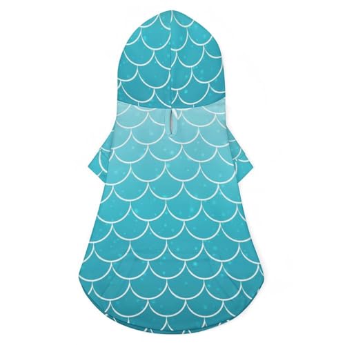 Blaue Meerjungfrau Scalsl Süßes Katzenkostüm Hunde-Kapuzenpullover Haustier-Outfit für kleine mittelgroße Hunde Katzen M Blaue Meerjungfrau Scalsl Süßes Katzenkostüm Hunde-Kapuzenpullover Haustier-Outfit für kleine mittelgroße Hunde Katzen M von NLWQEKV