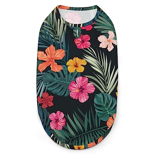 Blumen-Hundehemden, Haustier-Sweatshirt, Geburtstagsgeschenk, Kleidung, T-Shirt, ärmelloses Sommer-Tanktop für Welpen und Katzen Blumen-Hundehemden, Haustier-Sweatshirt, Geburtstagsgeschenk, Kleidung, T-Shirt, ärmelloses Sommer-Tanktop für Welpen und Katzen von NLWQEKV