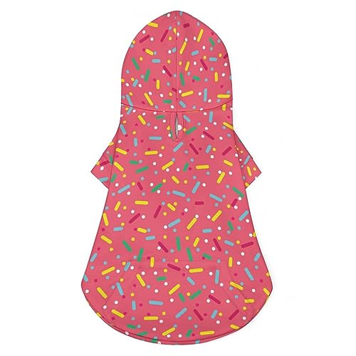 Bunte Streusel Donut Glaze Hunde-Kapuzenpullover, luxuriöse Hundekleidung, Winter-Hundejacke, Haustierkleidung, Kapuzenpullover, französische Bulldogge, Teddy, Mops, Welpenkleidung, S Bunte Streusel Donut Glaze Hunde-Kapuzenpullover, luxuriöse Hundekleidung, Winter-Hundejacke, Haustierkleidung, Kapuzenpullover, französische Bulldogge, Teddy, Mops, Welpenkleidung, S von NLWQEKV