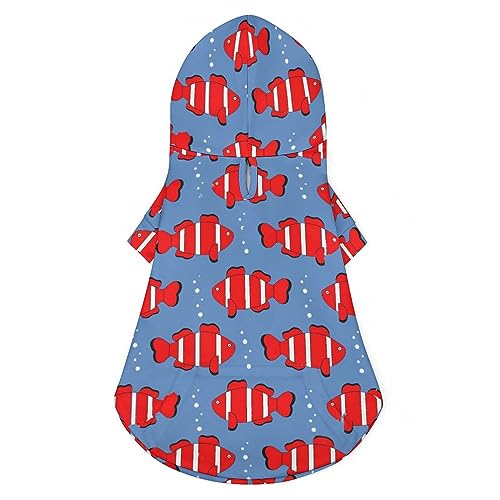 Clown-Fisch-Muster-Hunde-Kapuzenpullover, luxuriöse Hundekleidung, Winter-Hundejacke, Haustier-Kleidung, Kapuzenpullover, französische Bulldogge, Teddy, Mops, Welpenkleidung, M Clown-Fisch-Muster-Hunde-Kapuzenpullover, luxuriöse Hundekleidung, Winter-Hundejacke, Haustier-Kleidung, Kapuzenpullover, französische Bulldogge, Teddy, Mops, Welpenkleidung, M von NLWQEKV