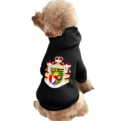 Coat Arms of Liechtenstein Warmer Hunde-Kapuzenpullover, süßes Hundekostüm-Sweatshirt, gemütliche Haustierkleidung, XS Coat Arms of Liechtenstein Warmer Hunde-Kapuzenpullover, süßes Hundekostüm-Sweatshirt, gemütliche Haustierkleidung, XS von NLWQEKV
