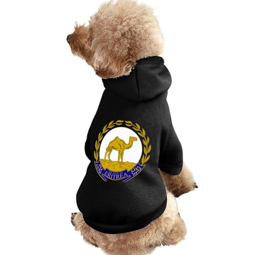 Eritrea National Emblem Warmer Hunde-Kapuzenpullover, süßes Hundekostüm-Sweatshirt, gemütliche Haustierkleidung, M Eritrea National Emblem Warmer Hunde-Kapuzenpullover, süßes Hundekostüm-Sweatshirt, gemütliche Haustierkleidung, M von NLWQEKV