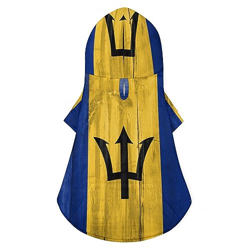 Flagge von Barbados Hunde-Kapuzenpullover, luxuriöse Hundekleidung, Winter-Hundejacke, Haustierkleidung, Kapuzenpullover, französische Bulldogge, Teddy, Mops, Welpenkleidung, XL Flagge von Barbados Hunde-Kapuzenpullover, luxuriöse Hundekleidung, Winter-Hundejacke, Haustierkleidung, Kapuzenpullover, französische Bulldogge, Teddy, Mops, Welpenkleidung, XL von NLWQEKV
