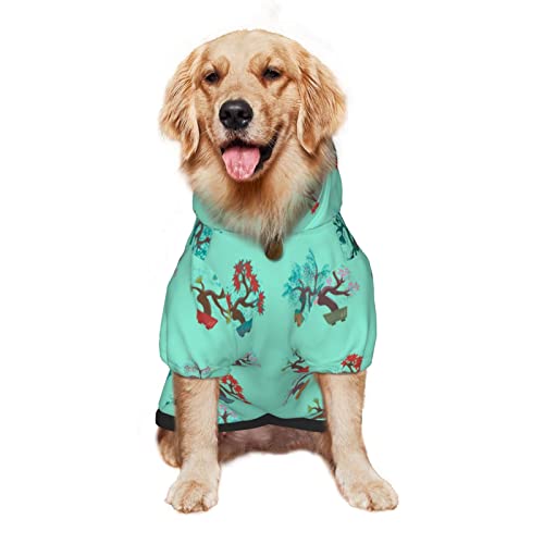 Großer Hunde-Kapuzenpullover, Aquarell-Bonsai-Kollektion, Haustierkleidung, Pullover mit Mütze, weicher Katzen-Outfit-Mantel, klein Großer Hunde-Kapuzenpullover, Aquarell-Bonsai-Kollektion, Haustierkleidung, Pullover mit Mütze, weicher Katzen-Outfit-Mantel, klein von NLWQEKV