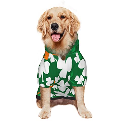 Großer Hunde-Kapuzenpullover, Patricks Day, irische Flagge, Haustierkleidung, Pullover mit Mütze, weicher Katzen-Outfit-Mantel, klein Großer Hunde-Kapuzenpullover, Patricks Day, irische Flagge, Haustierkleidung, Pullover mit Mütze, weicher Katzen-Outfit-Mantel, klein von NLWQEKV