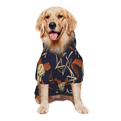 Großer Hunde-Kapuzenpullover, Satan, Baphomet, Schafkopf, Dämon, Haustierkleidung, Pullover mit Hut, weicher Katzen-Outfit-Mantel, Größe XL Großer Hunde-Kapuzenpullover, Satan, Baphomet, Schafkopf, Dämon, Haustierkleidung, Pullover mit Hut, weicher Katzen-Outfit-Mantel, Größe XL von NLWQEKV