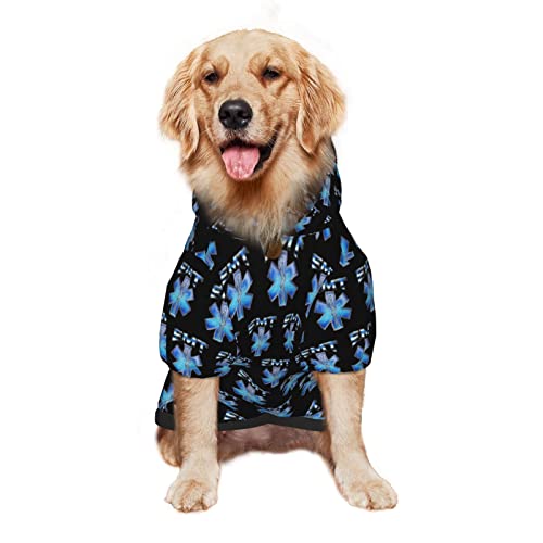 Großer Hunde-Kapuzenpullover, Vintage EMTPet-Kleidung, Pullover mit Mütze, weicher Katzen-Outfit-Mantel, klein Großer Hunde-Kapuzenpullover, Vintage EMTPet-Kleidung, Pullover mit Mütze, weicher Katzen-Outfit-Mantel, klein von NLWQEKV