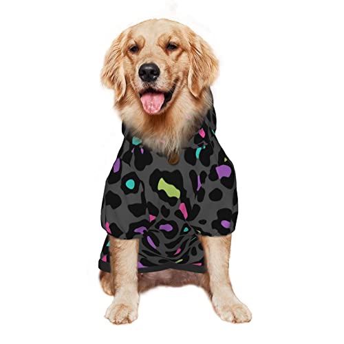 Großer Hunde-Kapuzenpullover, beliebter Leoparden-Grau-Effekt, Haustierkleidung, Pullover mit Mütze, weicher Katzen-Outfit-Mantel, klein Großer Hunde-Kapuzenpullover, beliebter Leoparden-Grau-Effekt, Haustierkleidung, Pullover mit Mütze, weicher Katzen-Outfit-Mantel, klein von NLWQEKV