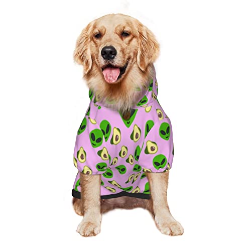 Großer Hunde-Kapuzenpullover, lustige Aliens, Avocados, rosa Haustierkleidung, Pullover mit Mütze, weicher Katzen-Outfit-Mantel, groß Großer Hunde-Kapuzenpullover, lustige Aliens, Avocados, rosa Haustierkleidung, Pullover mit Mütze, weicher Katzen-Outfit-Mantel, groß von NLWQEKV