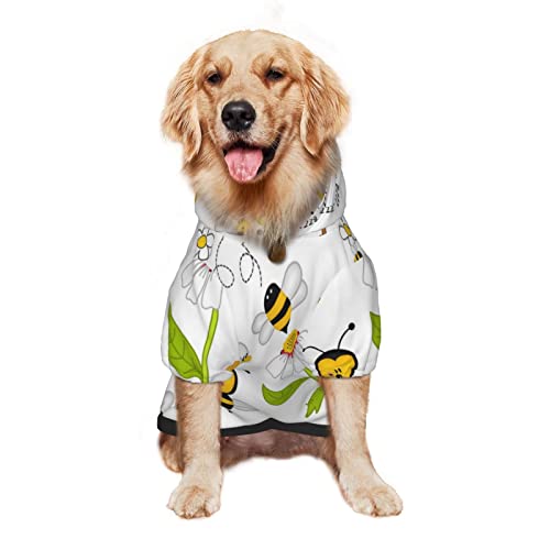 Großer Hunde-Kapuzenpullover, lustige Biene, Honiggelb, Haustierkleidung, Pullover mit Mütze, weicher Katzen-Outfit-Mantel, klein Großer Hunde-Kapuzenpullover, lustige Biene, Honiggelb, Haustierkleidung, Pullover mit Mütze, weicher Katzen-Outfit-Mantel, klein von NLWQEKV