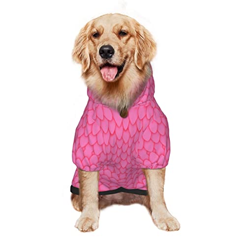 Großer Hunde-Kapuzenpullover, rosa, rot, Drachenschuppen, Haustierkleidung, Pullover mit Mütze, weicher Katzen-Outfit, Mantel, klein Großer Hunde-Kapuzenpullover, rosa, rot, Drachenschuppen, Haustierkleidung, Pullover mit Mütze, weicher Katzen-Outfit, Mantel, klein von NLWQEKV