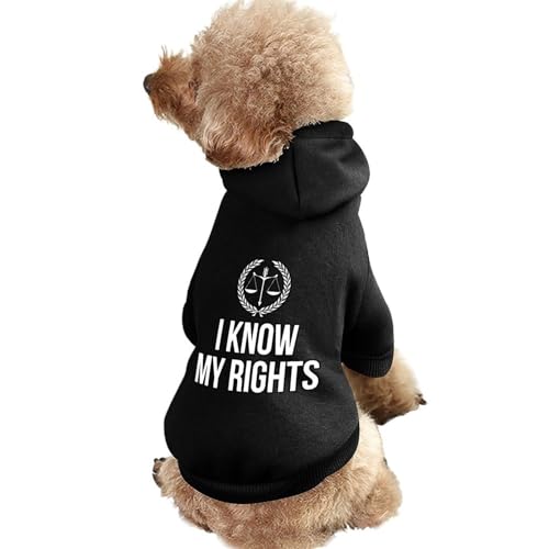 I Know My Rights Warmer Hunde-Kapuzenpullover, süßes Hundekostüm-Sweatshirt, gemütliche Haustierkleidung, XL von NLWQEKV