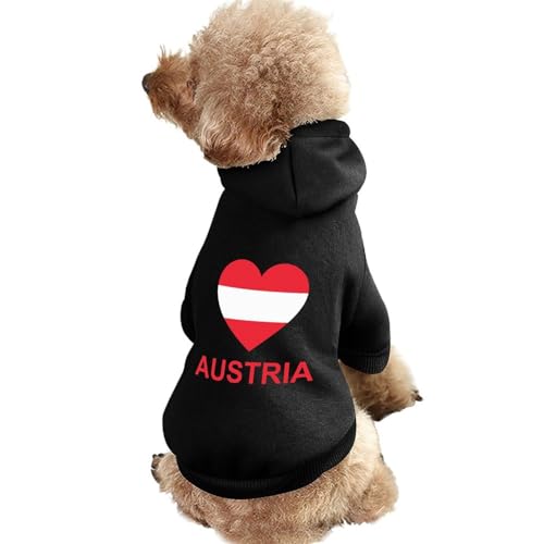 Love Austria Warmer Hunde-Kapuzenpullover, süßes Hundekostüm, Sweatshirt, gemütliche Haustierkleidung, 2XL Love Austria Warmer Hunde-Kapuzenpullover, süßes Hundekostüm, Sweatshirt, gemütliche Haustierkleidung, 2XL von NLWQEKV