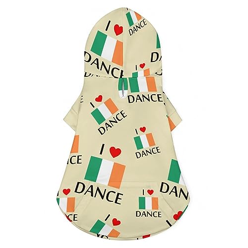 Love Irish Dance Hunde-Kapuzenpullover, luxuriöse Hundekleidung, Winter-Hundejacke, Haustierkleidung, Kapuzenpullover, französische Bulldogge, Teddy, Mops, Welpenkleidung, 2XL Love Irish Dance Hunde-Kapuzenpullover, luxuriöse Hundekleidung, Winter-Hundejacke, Haustierkleidung, Kapuzenpullover, französische Bulldogge, Teddy, Mops, Welpenkleidung, 2XL von NLWQEKV