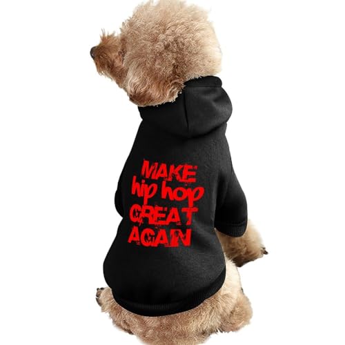 Machen Sie Hip Hop Wieder großartig Warmer Hunde-Kapuzenpullover Niedliches Hundekostüm-Sweatshirt Gemütliche Haustierkleidung S von NLWQEKV