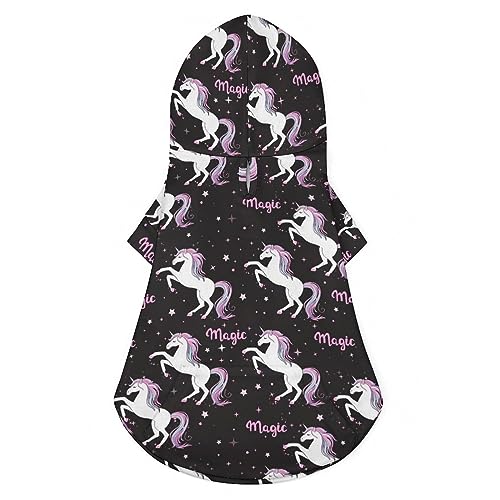 Magischer Einhorn-Hunde-Kapuzenpullover, luxuriöse Hundekleidung, Winter-Hundejacke, Haustierkleidung, Kapuzenpullover, französische Bulldogge, Teddy, Mops, Welpenkleidung, 2XL Magischer Einhorn-Hunde-Kapuzenpullover, luxuriöse Hundekleidung, Winter-Hundejacke, Haustierkleidung, Kapuzenpullover, französische Bulldogge, Teddy, Mops, Welpenkleidung, 2XL von NLWQEKV