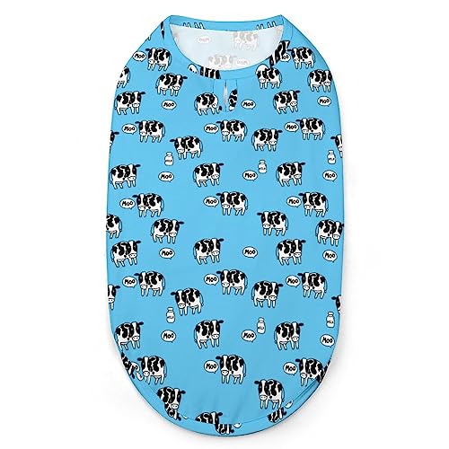 Moo Cow and Milk Dog Shirts, Haustier-Sweatshirt, Geburtstagsgeschenk, Kleidung, T-Shirt, ärmelloses Sommer-Tanktop für Welpen und Katzen Moo Cow and Milk Dog Shirts, Haustier-Sweatshirt, Geburtstagsgeschenk, Kleidung, T-Shirt, ärmelloses Sommer-Tanktop für Welpen und Katzen von NLWQEKV