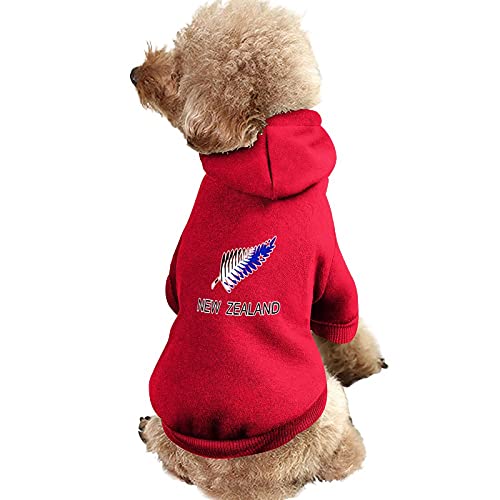 Neuseeland Maori Farn Hunde-Sweatshirt, Warmer Haustier-Kapuzenpullover für Katzen und Hunde von NLWQEKV