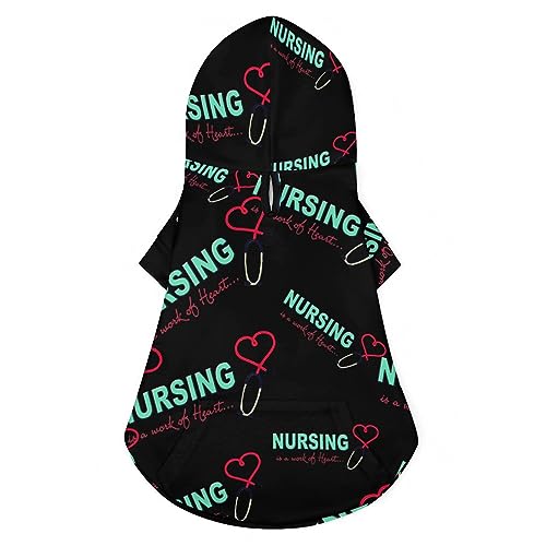 Nursing Work of Heart Hunde-Kapuzenpullover, luxuriöse Hundekleidung, Winter-Hundejacke, Haustierkleidung, Kapuzenpullover, französische Bulldogge, Teddy, Mops, Welpenkleidung, S Nursing Work of Heart Hunde-Kapuzenpullover, luxuriöse Hundekleidung, Winter-Hundejacke, Haustierkleidung, Kapuzenpullover, französische Bulldogge, Teddy, Mops, Welpenkleidung, S von NLWQEKV