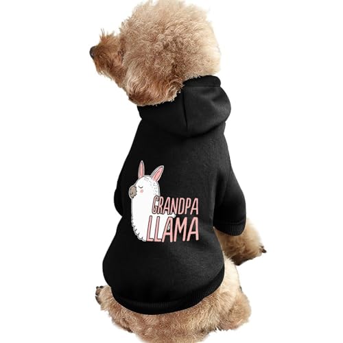 Opa Lama Warmer Hunde-Kapuzenpullover, süßes Hundekostüm-Sweatshirt, gemütliche Haustierkleidung, L von NLWQEKV