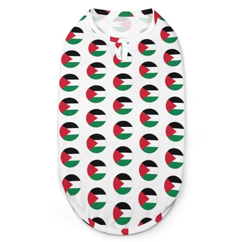 Palästina-Flagge Vollmond-Hunde-Shirts, Sommer-Haustier-T-Shirts, weiches, ärmelloses Tank-Top, Haustier-Kleidung für kleine Welpen und Katzen, XL Palästina-Flagge Vollmond-Hunde-Shirts, Sommer-Haustier-T-Shirts, weiches, ärmelloses Tank-Top, Haustier-Kleidung für kleine Welpen und Katzen, XL von NLWQEKV
