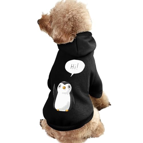 Penguin Hi Warmer Hunde-Kapuzenpullover, süßes Hundekostüm-Sweatshirt, gemütliche Haustierkleidung, S von NLWQEKV