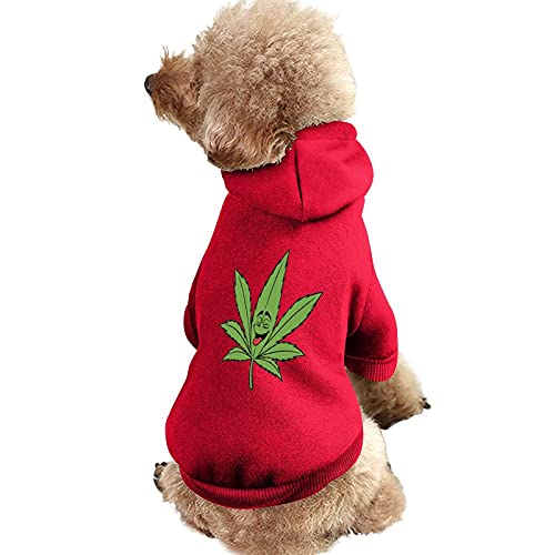 Pot Leaves Weed Hunde-Sweatshirt, Warmer Haustier-Kapuzenpullover für Katzen und Hunde von NLWQEKV