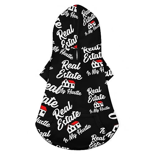 Real Estate is My Hustle Hunde-Kapuzenpullover, luxuriöse Hundekleidung, Winter-Hundejacke, Haustierkleidung, Kapuzenpullover, französische Bulldogge, Teddy, Mops, Welpenkleidung, S Real Estate is My Hustle Hunde-Kapuzenpullover, luxuriöse Hundekleidung, Winter-Hundejacke, Haustierkleidung, Kapuzenpullover, französische Bulldogge, Teddy, Mops, Welpenkleidung, S von NLWQEKV