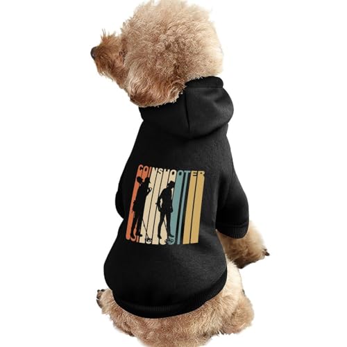 Retro 1970er Coin Shooter Warmer Hunde-Kapuzenpullover, süßes Hundekostüm, Sweatshirt, gemütliche Haustierkleidung, M von NLWQEKV