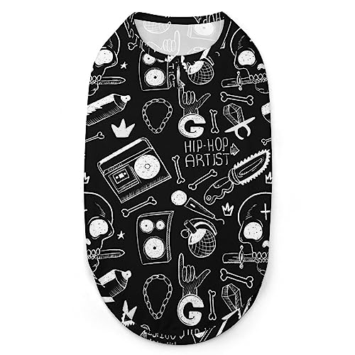 Retro-Radio-Boombox-Muster, Hunde-Shirts, Haustier-Sweatshirt, Geburtstagsgeschenk, Kleidung, T-Shirt, ärmelloses Sommer-Tanktop für Welpen und Katzen Retro-Radio-Boombox-Muster, Hunde-Shirts, Haustier-Sweatshirt, Geburtstagsgeschenk, Kleidung, T-Shirt, ärmelloses Sommer-Tanktop für Welpen und Katzen von NLWQEKV