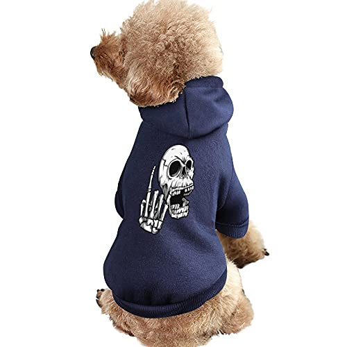 Rock 'N Roll Skull Hunde-Sweatshirt, Warmer Haustier-Kapuzenpullover für Katzen und Hunde von NLWQEKV
