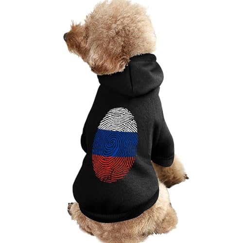 Russland-Flagge, Finger, Warmer Hunde-Kapuzenpullover, süßes Hundekostüm, Sweatshirt, gemütliche Haustierkleidung, S Russland-Flagge, Finger, Warmer Hunde-Kapuzenpullover, süßes Hundekostüm, Sweatshirt, gemütliche Haustierkleidung, S von NLWQEKV