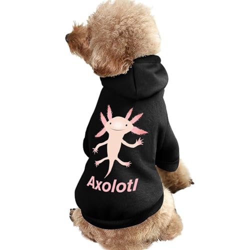 Süßer Axolotl Warmer Hunde-Kapuzenpullover, süßes Hundekostüm-Sweatshirt, gemütliche Haustierkleidung, XS von NLWQEKV