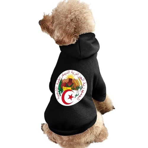Wappen von Algerien Warmer Hunde-Kapuzenpullover Niedliches Hundekostüm-Sweatshirt Gemütliche Haustierkleidung 2XL Wappen von Algerien Warmer Hunde-Kapuzenpullover Niedliches Hundekostüm-Sweatshirt Gemütliche Haustierkleidung 2XL von NLWQEKV