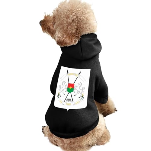 Wappen von Burkina Faso Warmer Hunde-Kapuzenpullover Niedliches Hundekostüm-Sweatshirt Gemütliche Haustierkleidung L von NLWQEKV